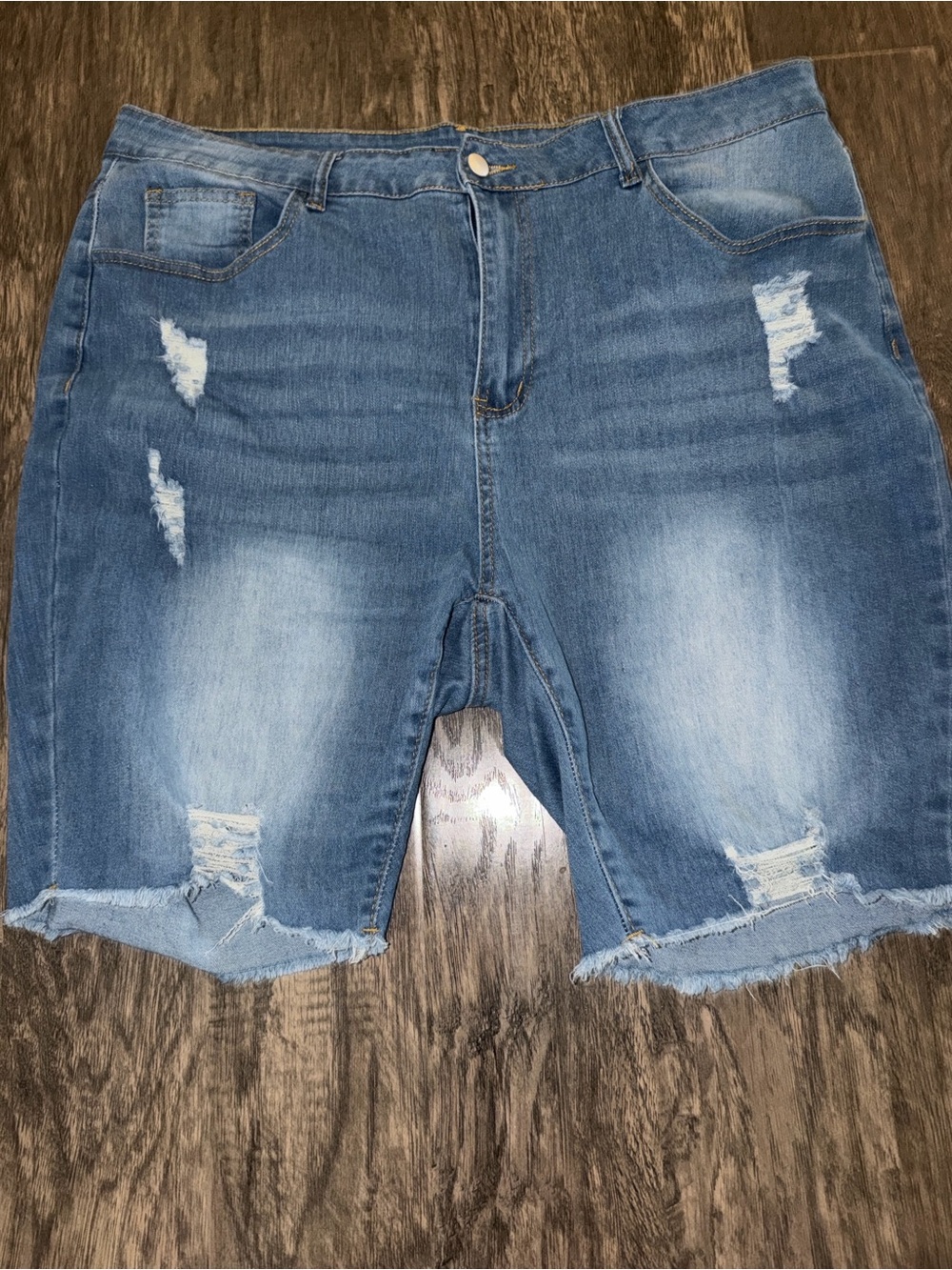 SHEIN Light Blue Denim Curve 3XL Shorts